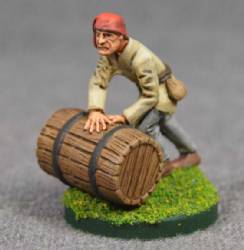 Man rolling Barrel